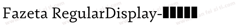 Fazeta RegularDisplay字体转换